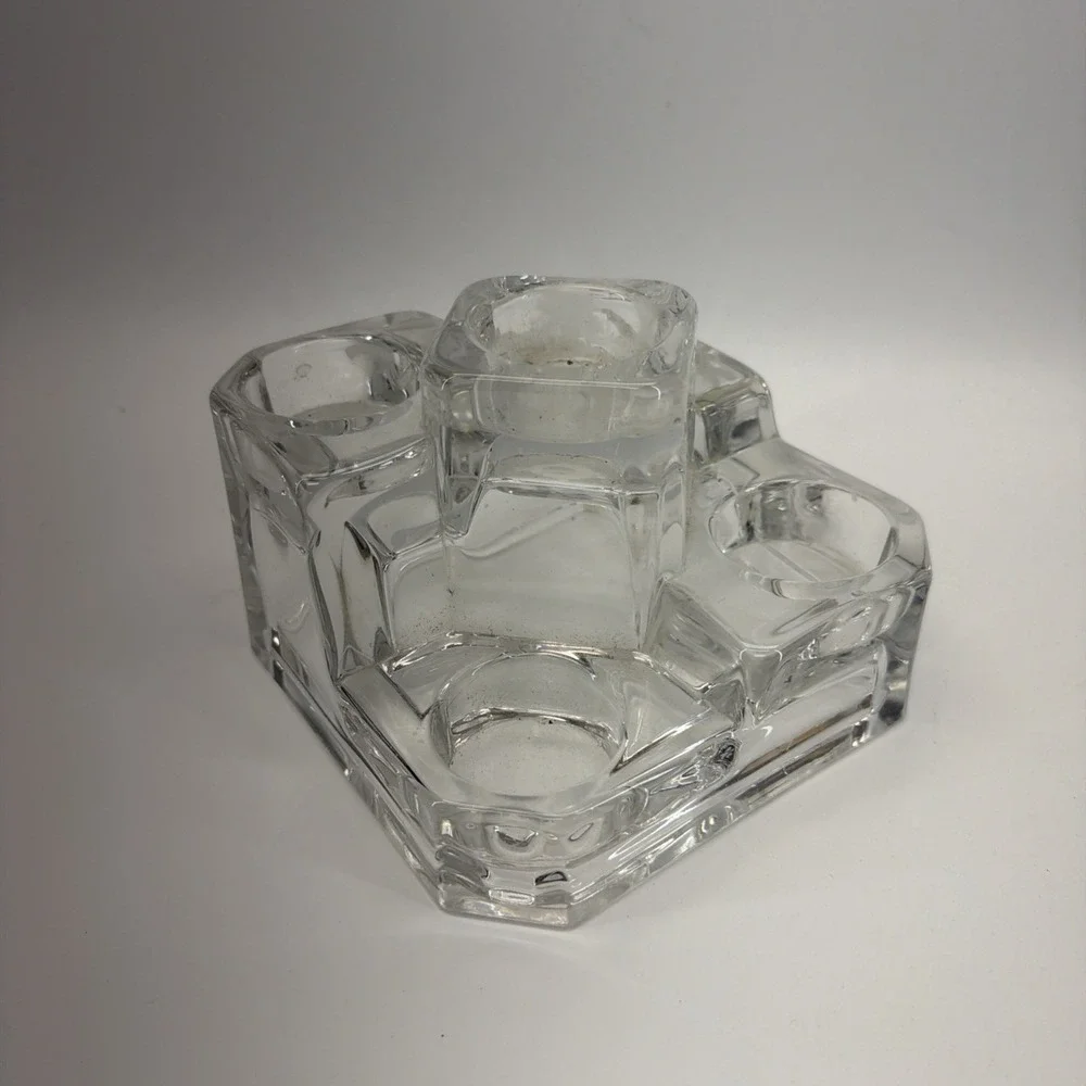 PartyLite 3-Tier Crystal Glass Tealight Candle Holder Mini Crystal Castle 2 Set - Picture 1 of 3